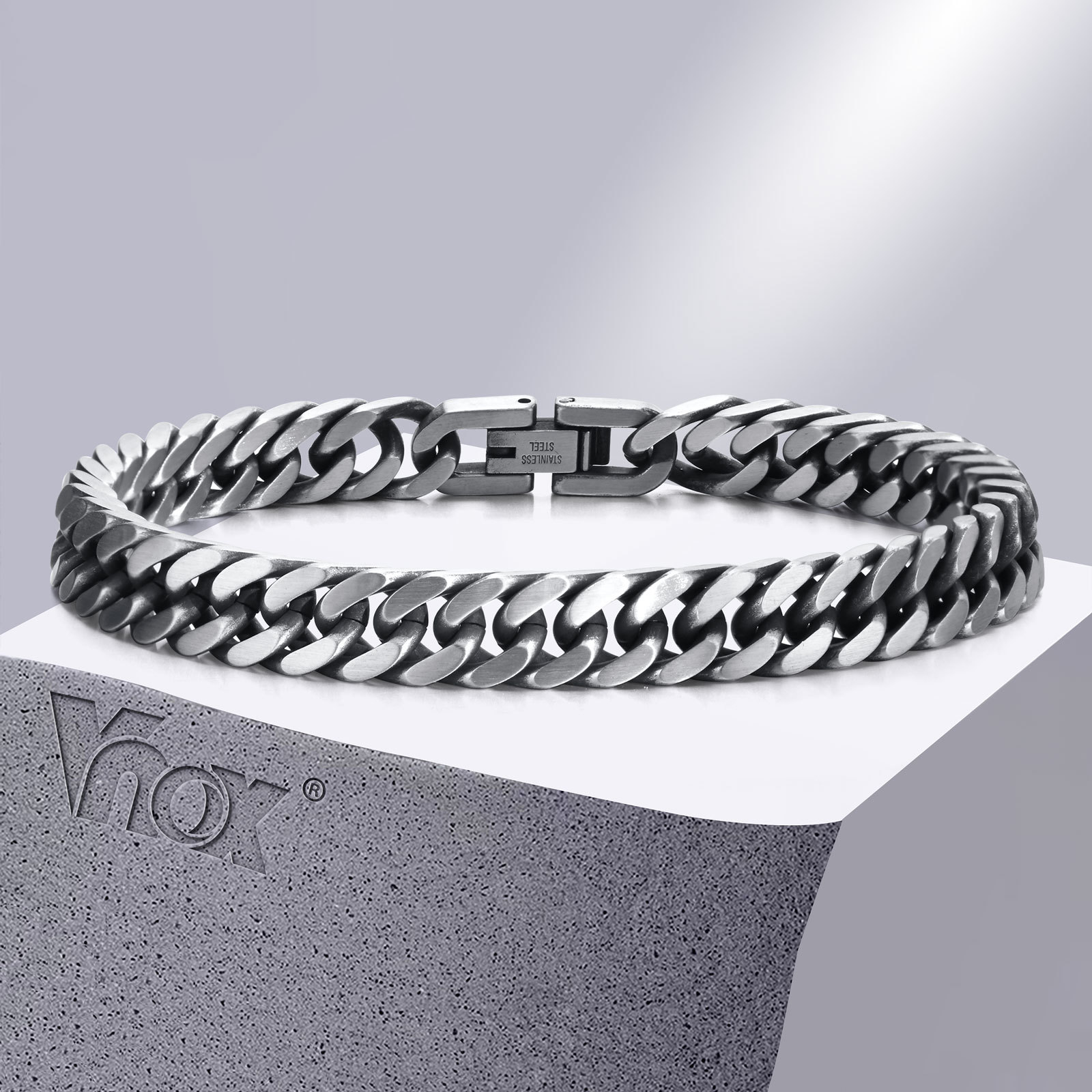 Ceramic Link Bracelet - Vnox مكتنزة الرجعية الكوبية سلسلة أساور