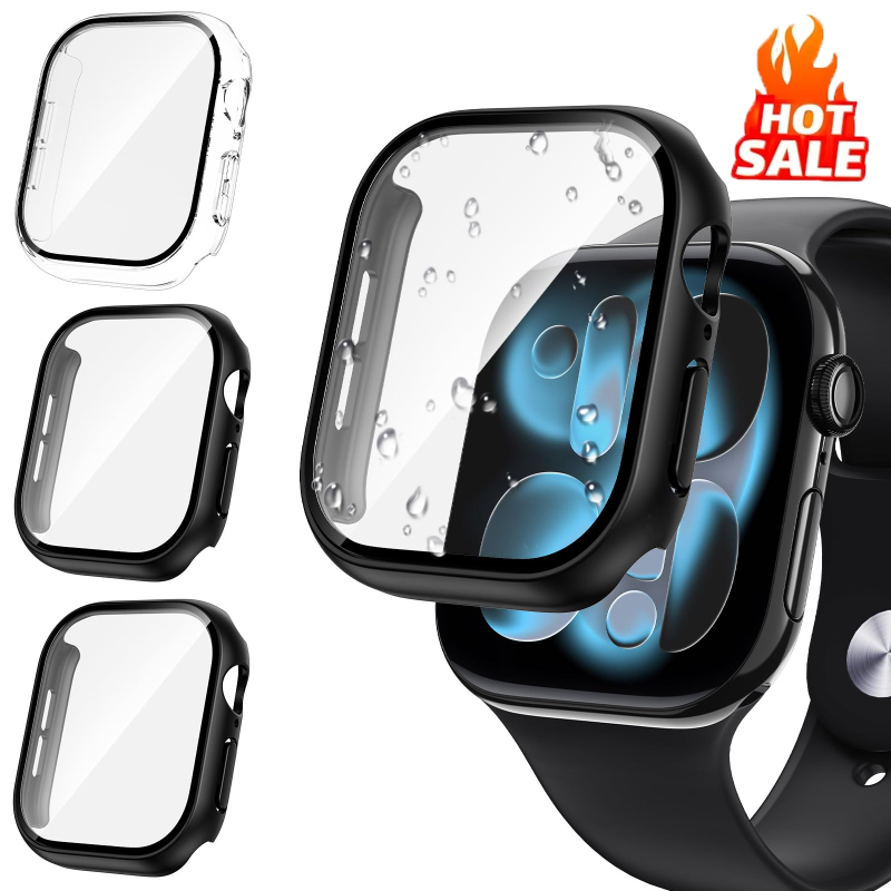 Watch Case Bumper - 3 قطعة زجاج + غطاء لساعة