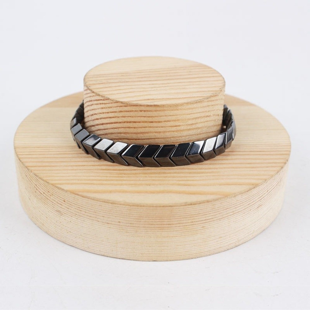 Ceramic Link Bracelet - سوار أنيق من حجر الجالستون الأسود