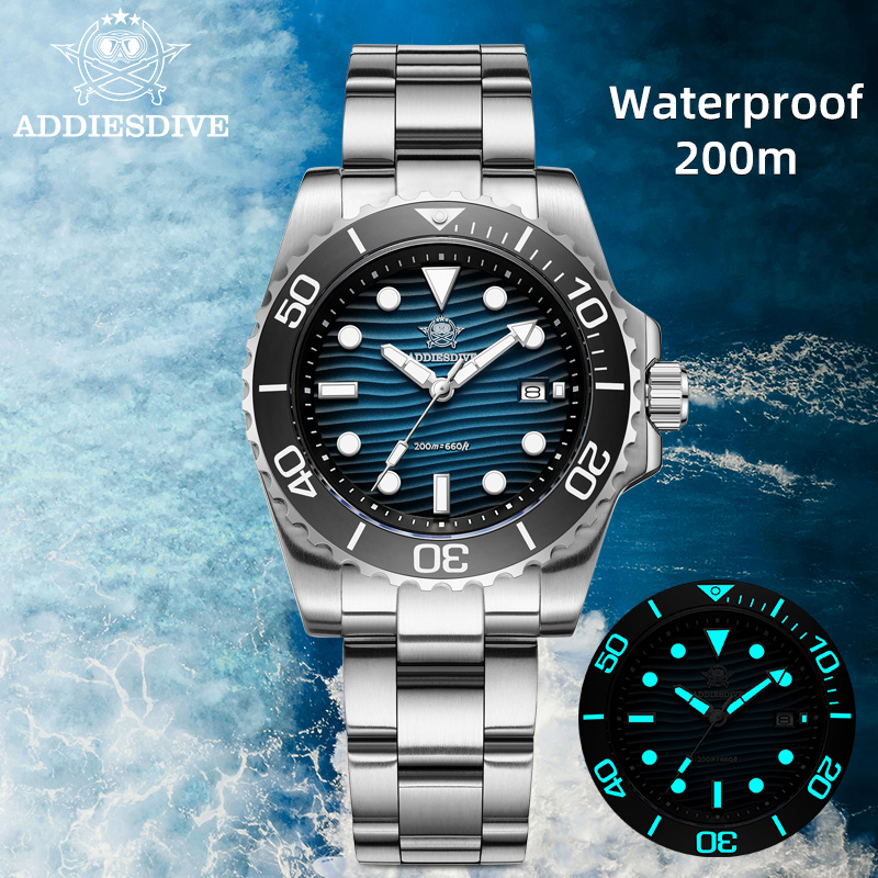 Accessories With Watch - Addiesdive ساعة كوارتز رجالية 2115 قرص