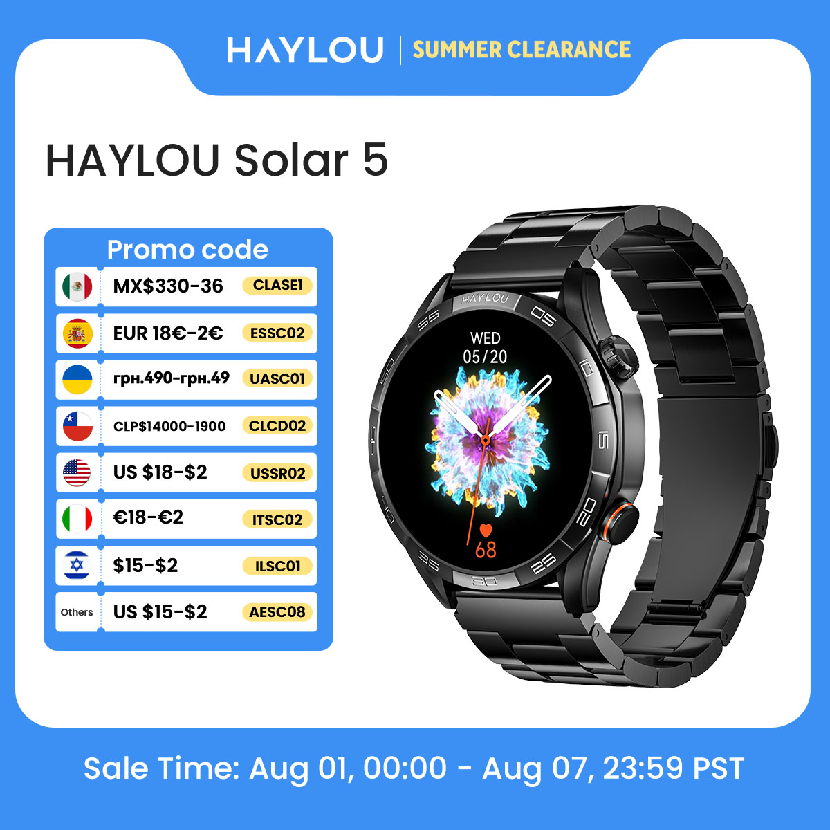 ساعة ذكية HAYLOU Solar 5 مع مي - مراجعة Smartwatch Faces وسعره