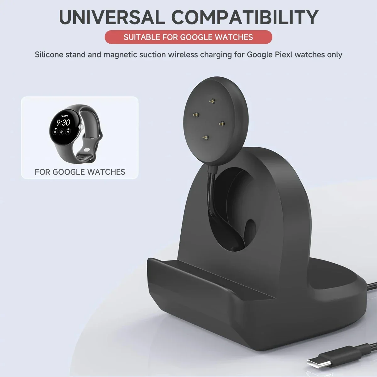 لينة سيليكون شاحن مهد حوض شاحن - مراجعة Watch Charging Dock وسعره