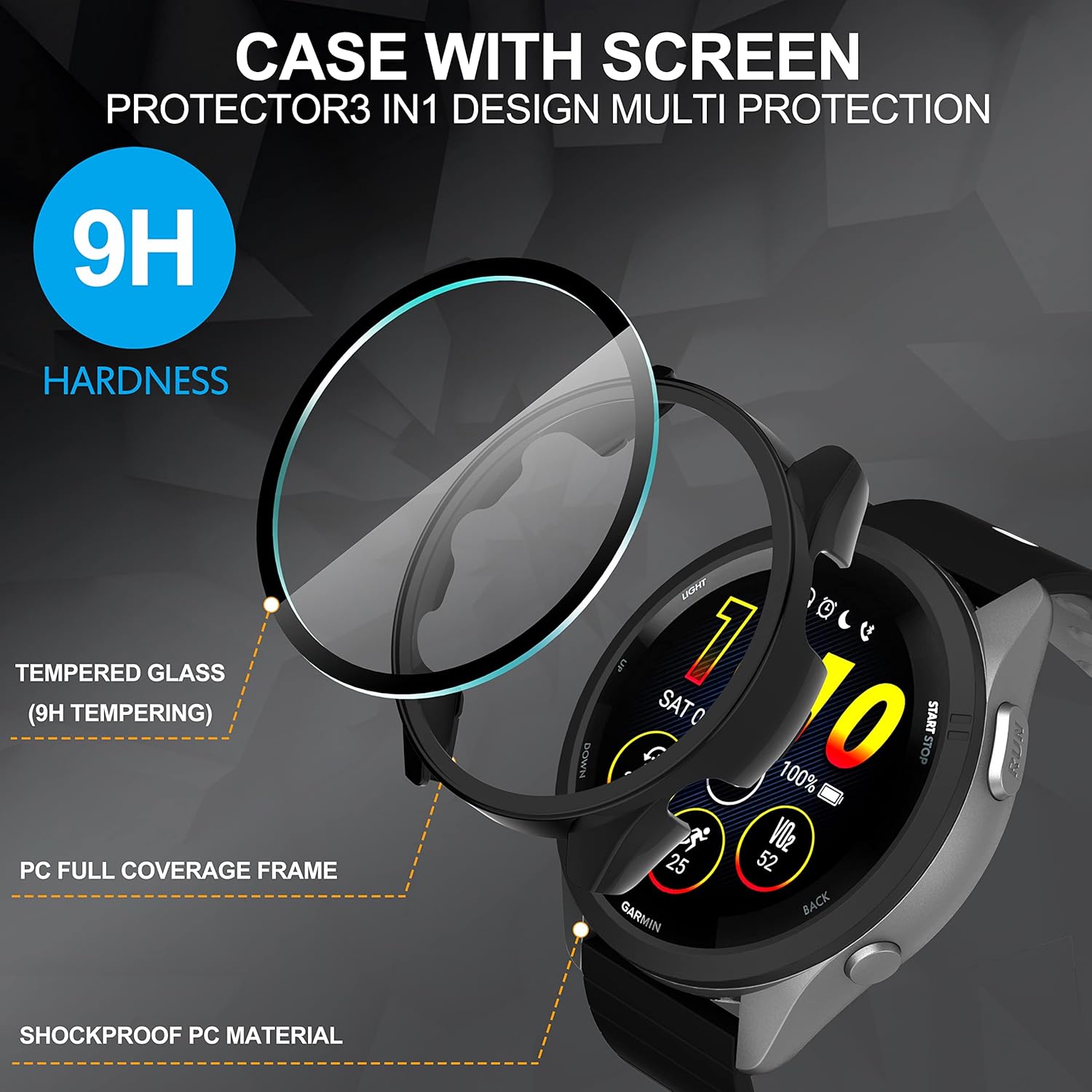 حافظة من الزجاج المقسى + PC لج - مراجعة Watch Case Bumper وسعره
