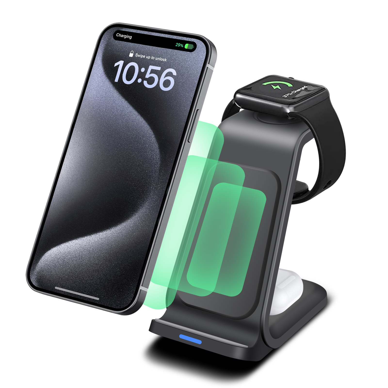 محطة شحن 3 في 1 لهاتف iPhone،  - مراجعة Smartwatch X وسعره