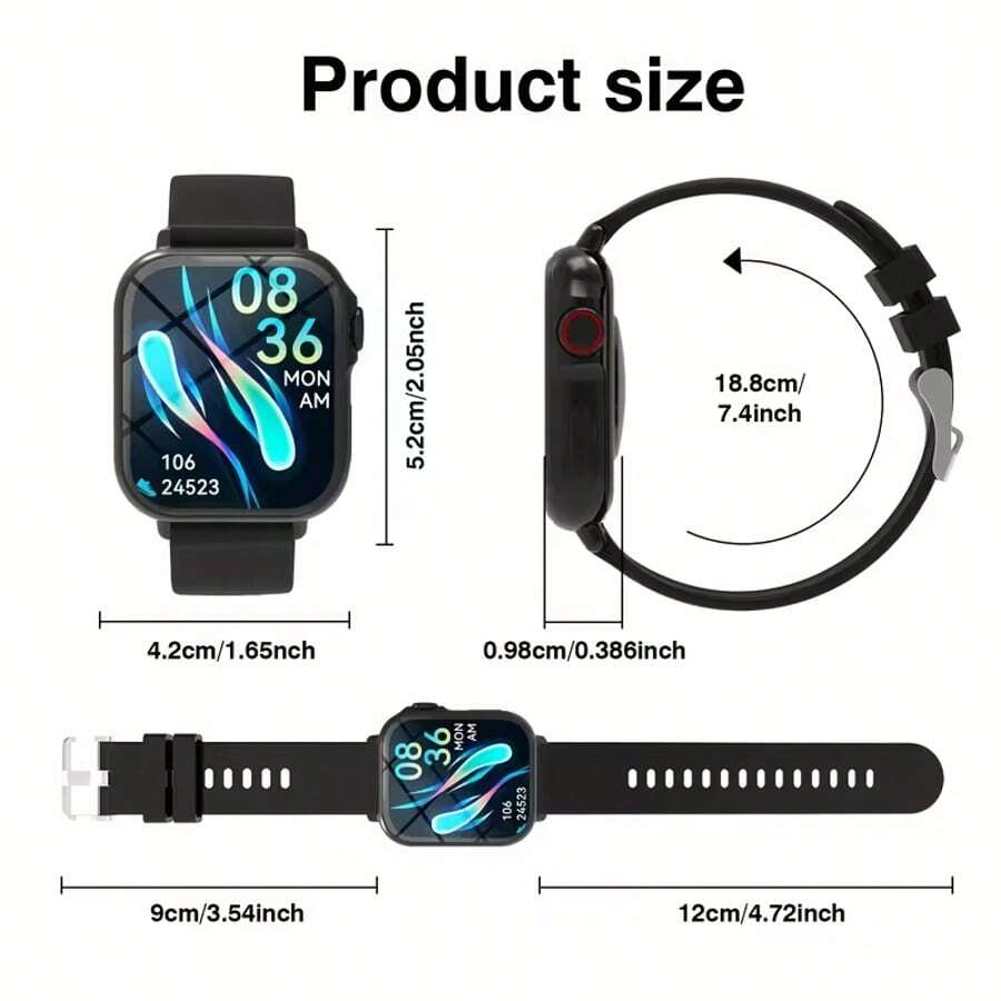 ساعة ذكية 2025 بشاشة لمس كاملة - مراجعة Smartwatch Touch وسعره