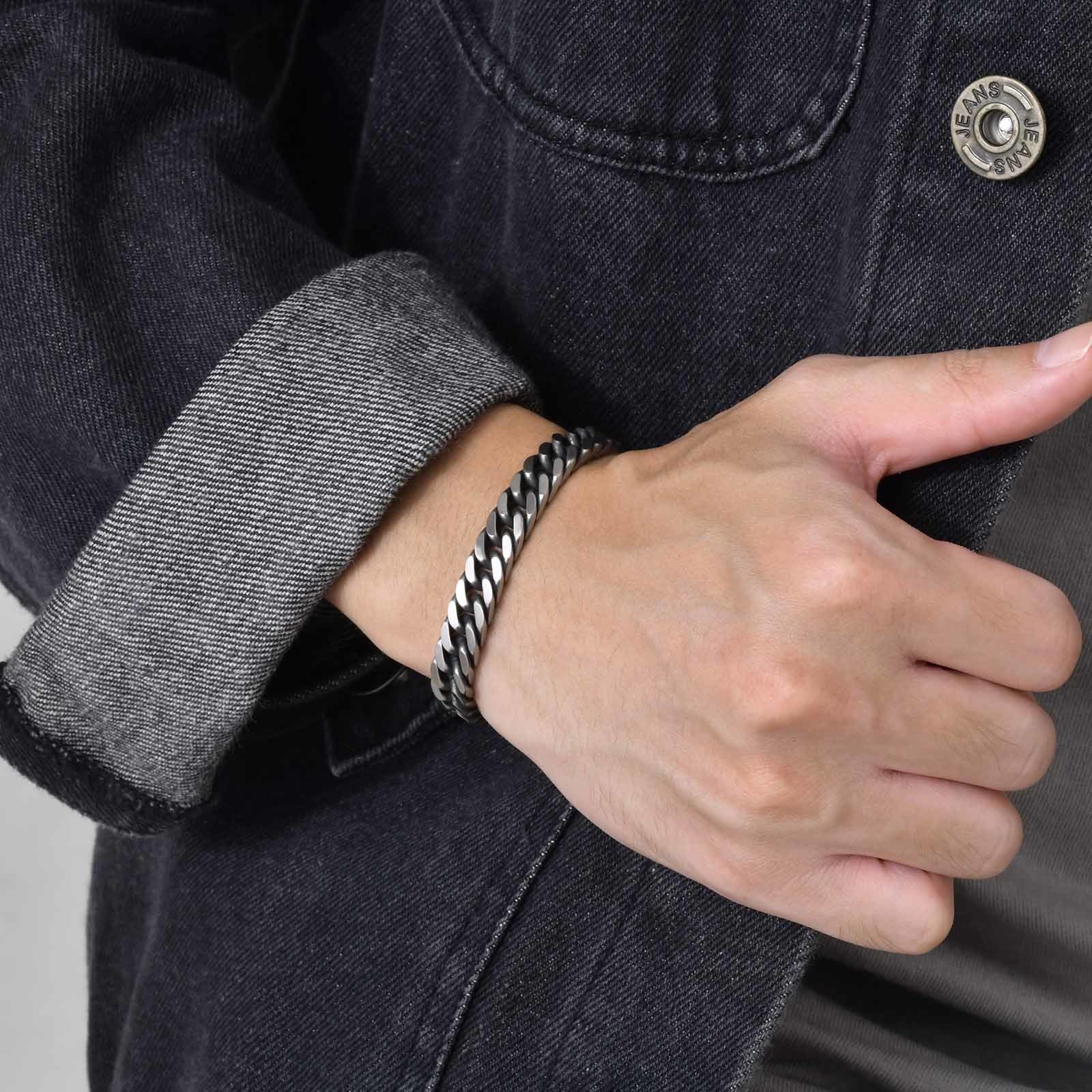 Vnox مكتنزة الرجعية الكوبية سل - مراجعة Ceramic Link Bracelet وسعره
