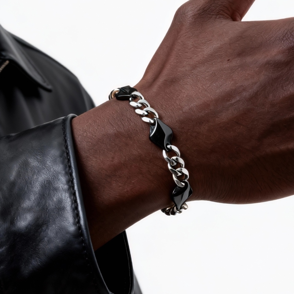 كول الشرير الفولاذ المقاوم للص - مراجعة Ceramic Link Bracelet وسعره