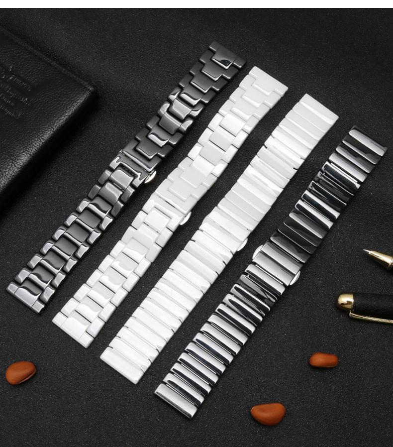 حزام ساعة من السيراميك مقاس 22 - مراجعة Ceramic Link Bracelet وسعره