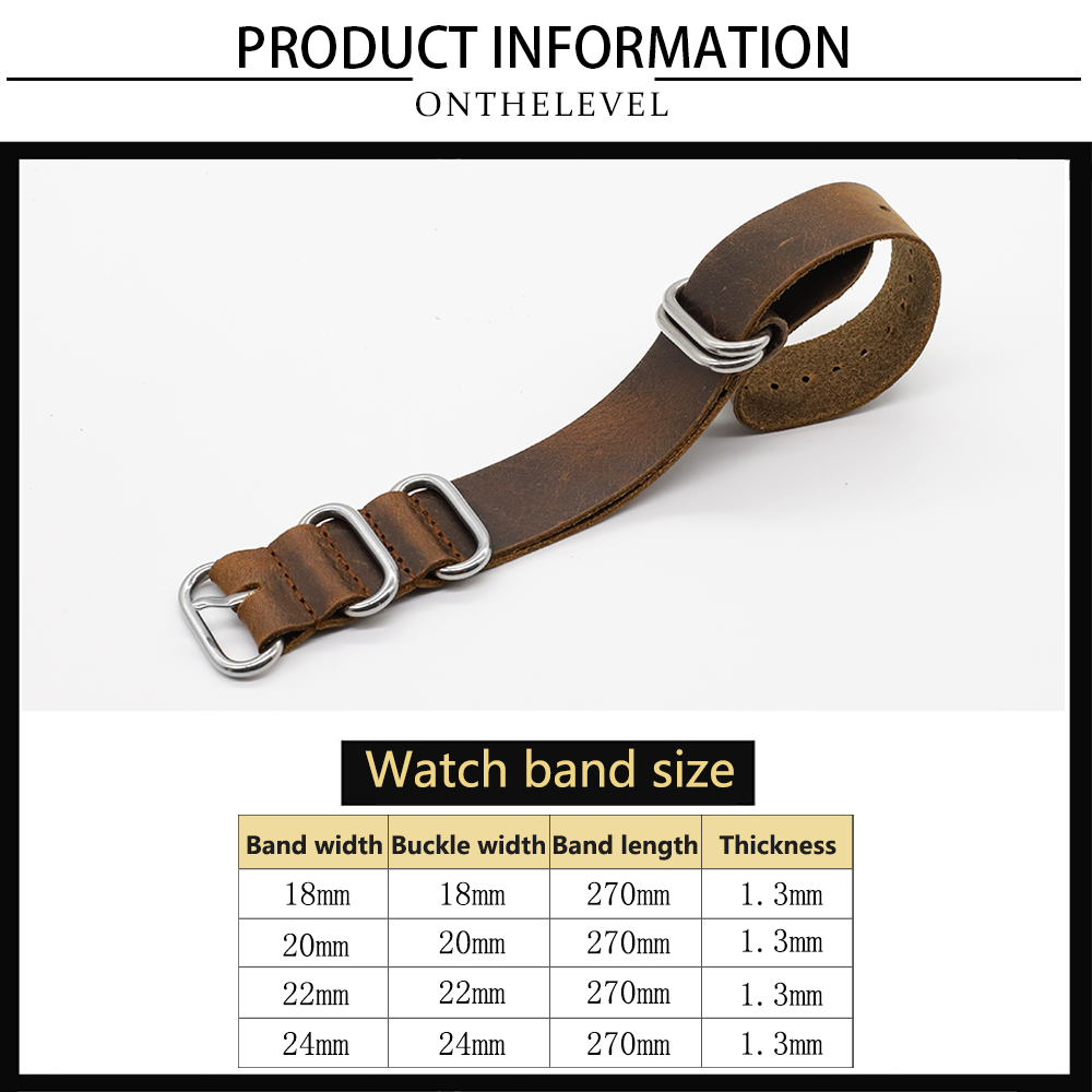 جلد طبيعي حزام (استيك) ساعة 18 - مراجعة Nylon Nato Strap وسعره