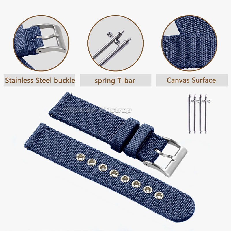 سوار معصم من قماش النايلون ، س - مراجعة Nylon Nato Strap وسعره
