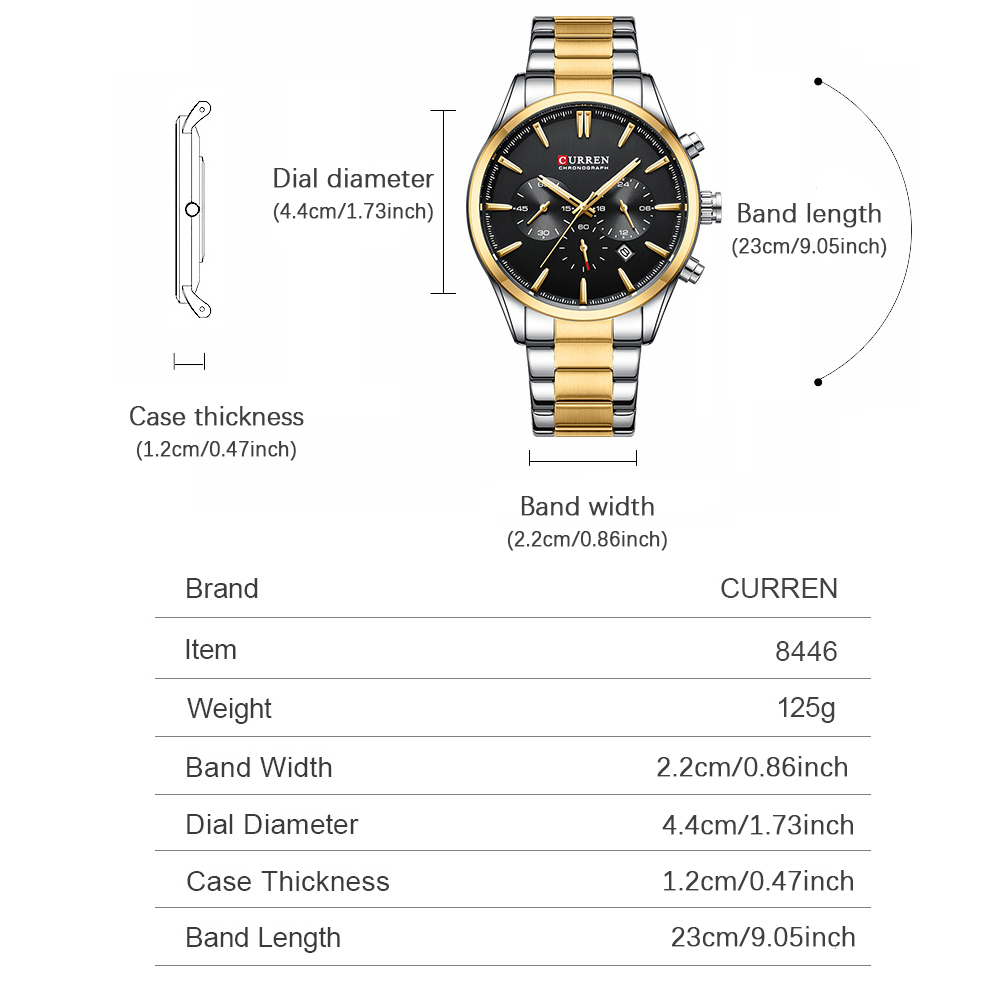 CURREN ساعات كوارتز كرونو رياض - مراجعة Accessories With Watch وسعره
