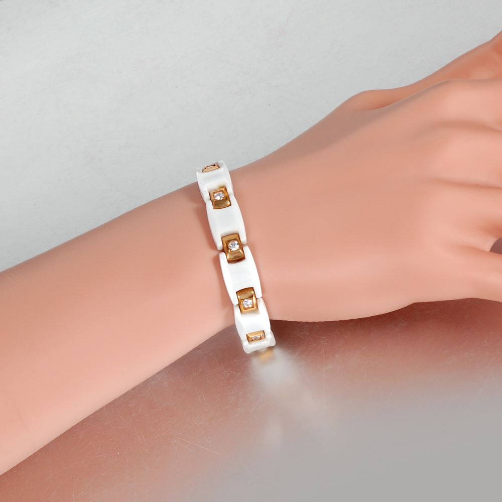 Vinterly-سوار سيراميك للنساء ، - مراجعة Ceramic Link Bracelet وسعره