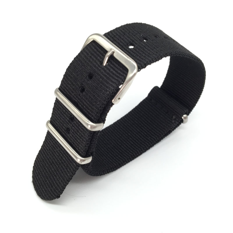 حزام نايلون أسود لساعات 16 ملل - مراجعة Nylon Nato Strap وسعره