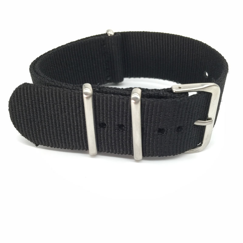 حزام نايلون أسود لساعات 16 ملل - مراجعة Nylon Nato Strap وسعره