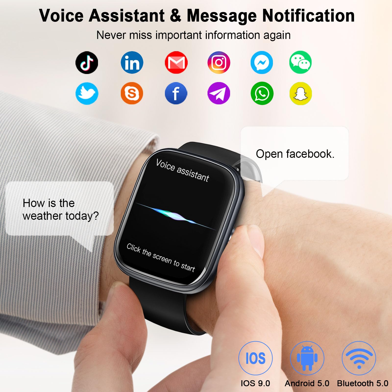 ساعة ذكية، ساعة ذكية مقاس 1.91 - مراجعة Smartwatch Faces وسعره