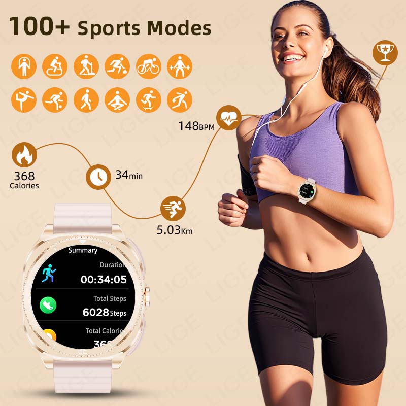 ساعة ذكية LIGE 2 في 1 مع سماعا - مراجعة Smartwatch Headset وسعره