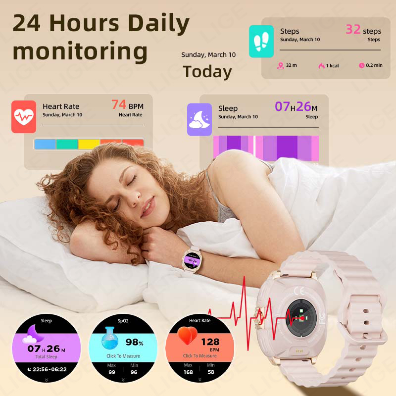 ساعة ذكية LIGE 2 في 1 مع سماعا - مراجعة Smartwatch Headset وسعره