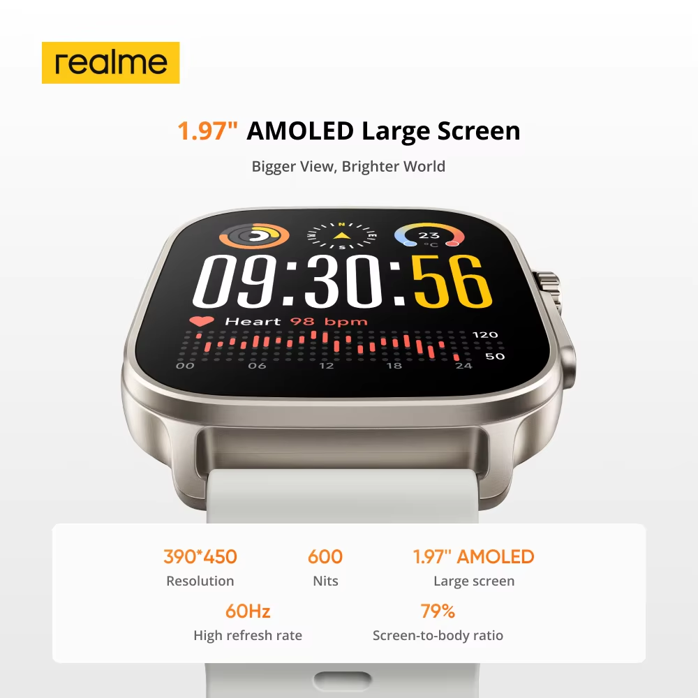 الإصدار العالمي من ساعة Realme - مراجعة Smartwatch Faces وسعره