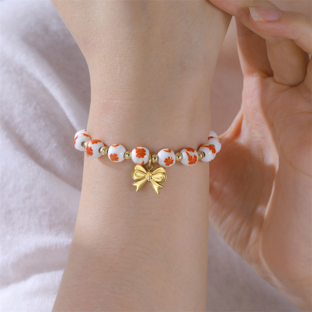 أساور خرز سيراميك ملونة للنساء - مراجعة Ceramic Link Bracelet وسعره
