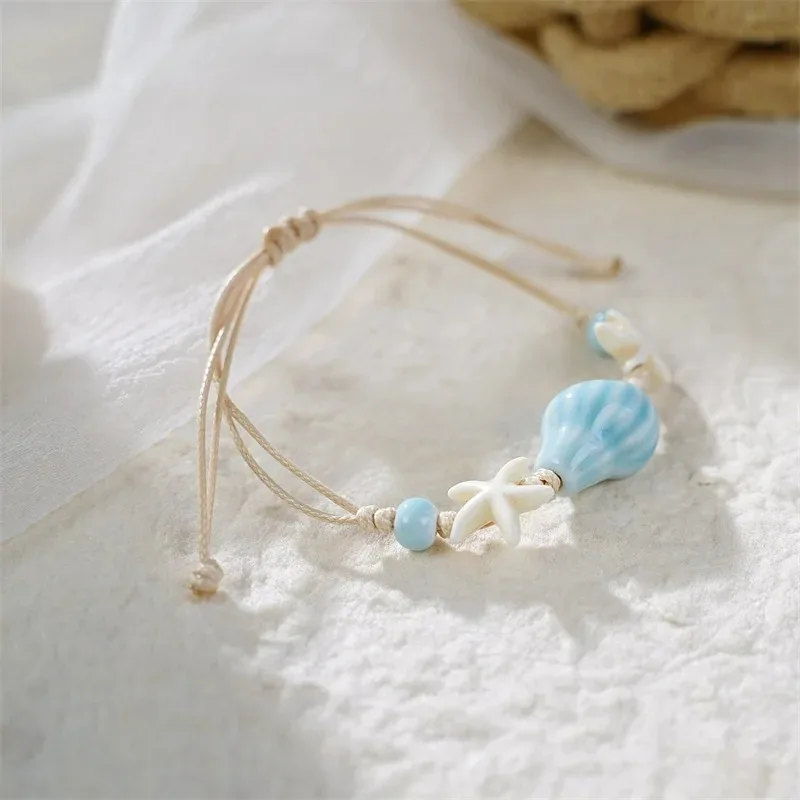 البوهيمي محارة نجم البحر قذائف - مراجعة Ceramic Link Bracelet وسعره