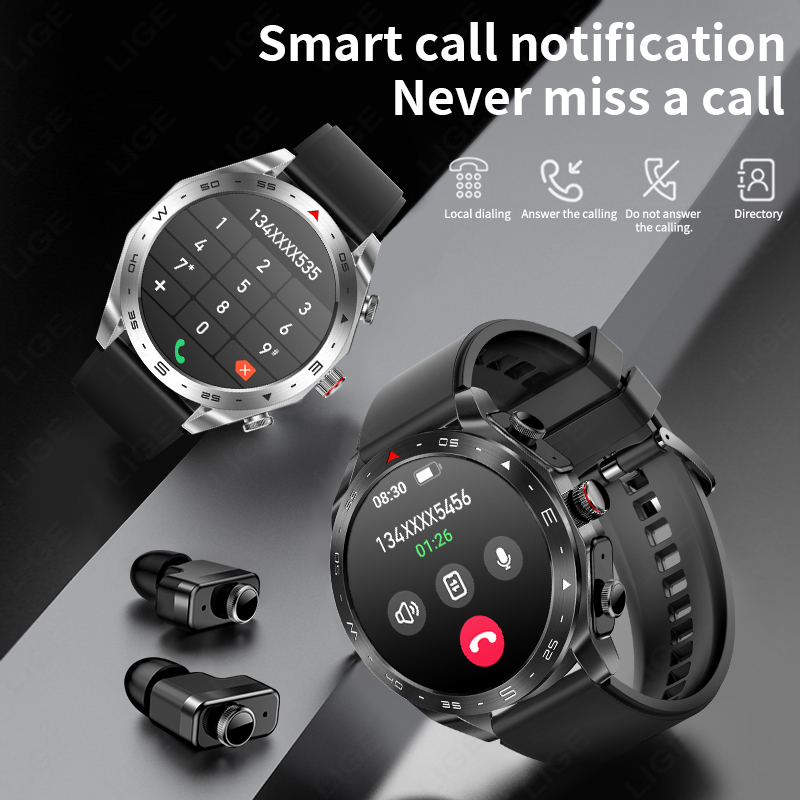 LIGE-ساعة ذكية مقاومة للماء مع - مراجعة Smartwatch Headset وسعره